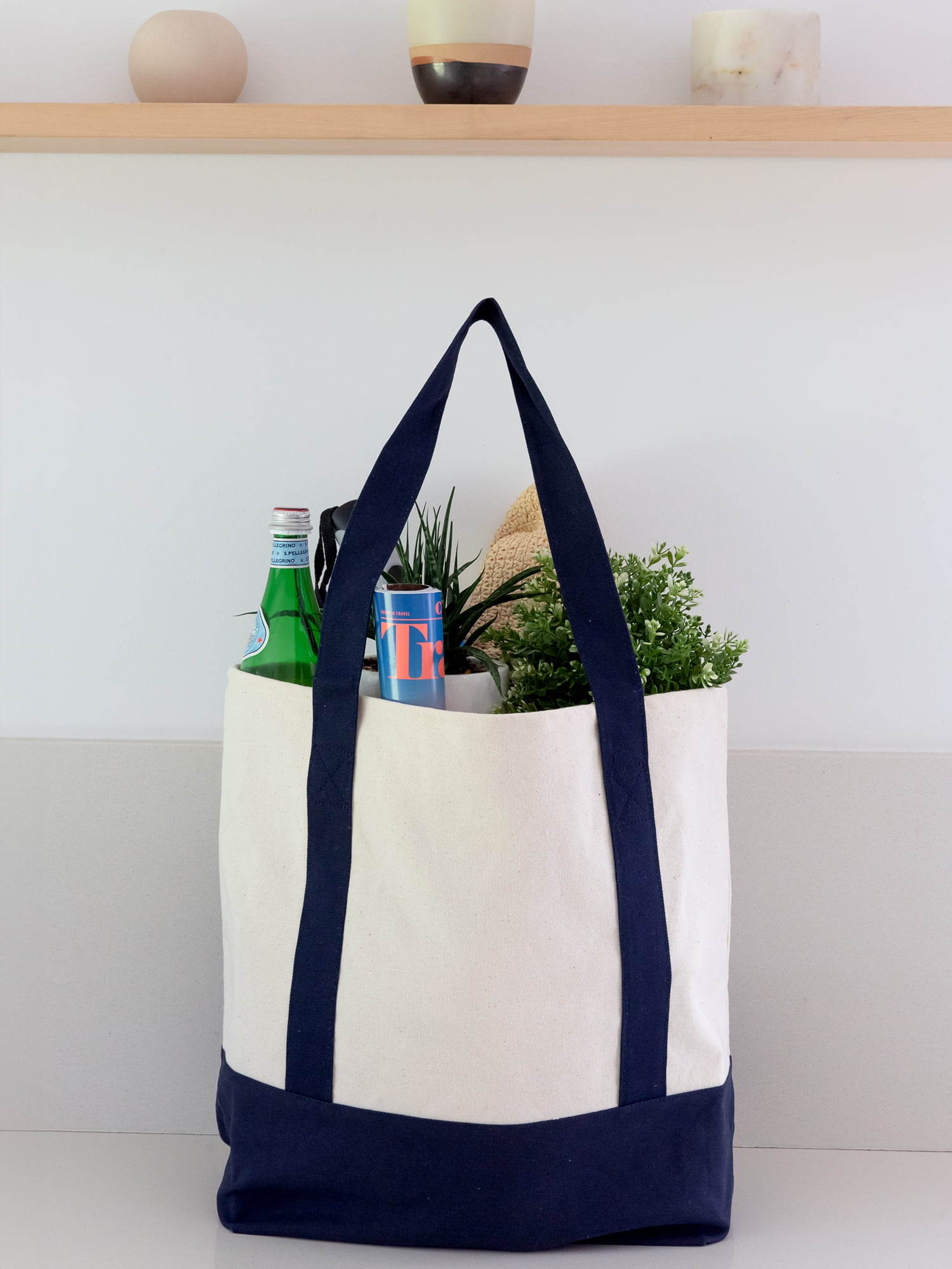 Planet E Canvas Tote Bag, Reusable Grocery Bag, Shopping Bag Eco-Friendly