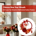 thumbnail image 6 of Chinese New Year Wreath Wreath Front Door 2024 Wreath Wall Festival Outdoor Fireplace LED Red Berry Home Decoration Wreath For New Year And Spring Festival - B,15.74inch, 6 of 9