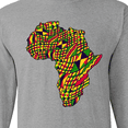 thumbnail image 4 of Inktastic African Continent with Pattern-black History Month Long Sleeve T-Shirt, 4 of 5