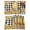 Black White, variant on Gnomes Placemats Set of 12, Vintage Yellow Sunflower Summer Bee Grey Plaid Placemats for Dining Table, Place Mats for Kitchen Tabletop, Waterproof Wipeable Dining Table Mats Set