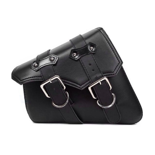 Sidaley Alforja para motocicleta, resistente al desgaste, de viaje, de gran capacidad, portátil, impermeable, para cola de motocicleta, fácil Accesorios para motos 27 negro