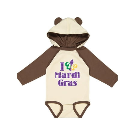 

Inktastic I Love Mardi Gras Gift Baby Boy or Baby Girl Long Sleeve Bodysuit