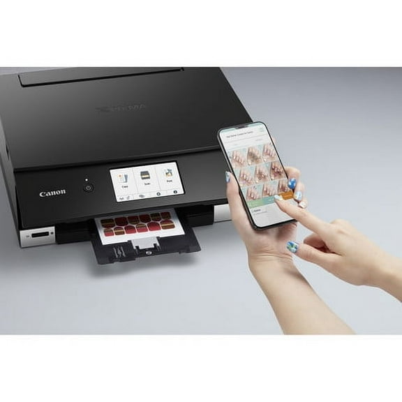 Canon TS8322 All In One Wireless Color Printer For Home | Copier | Scanner | Inkjet Printer | With Mobile Printing, Black, LCD Touchscreen