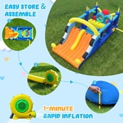 KloKick Kids Inflatable Playhouse – Backyard Obstacle Course with Water Slide & Safety Features