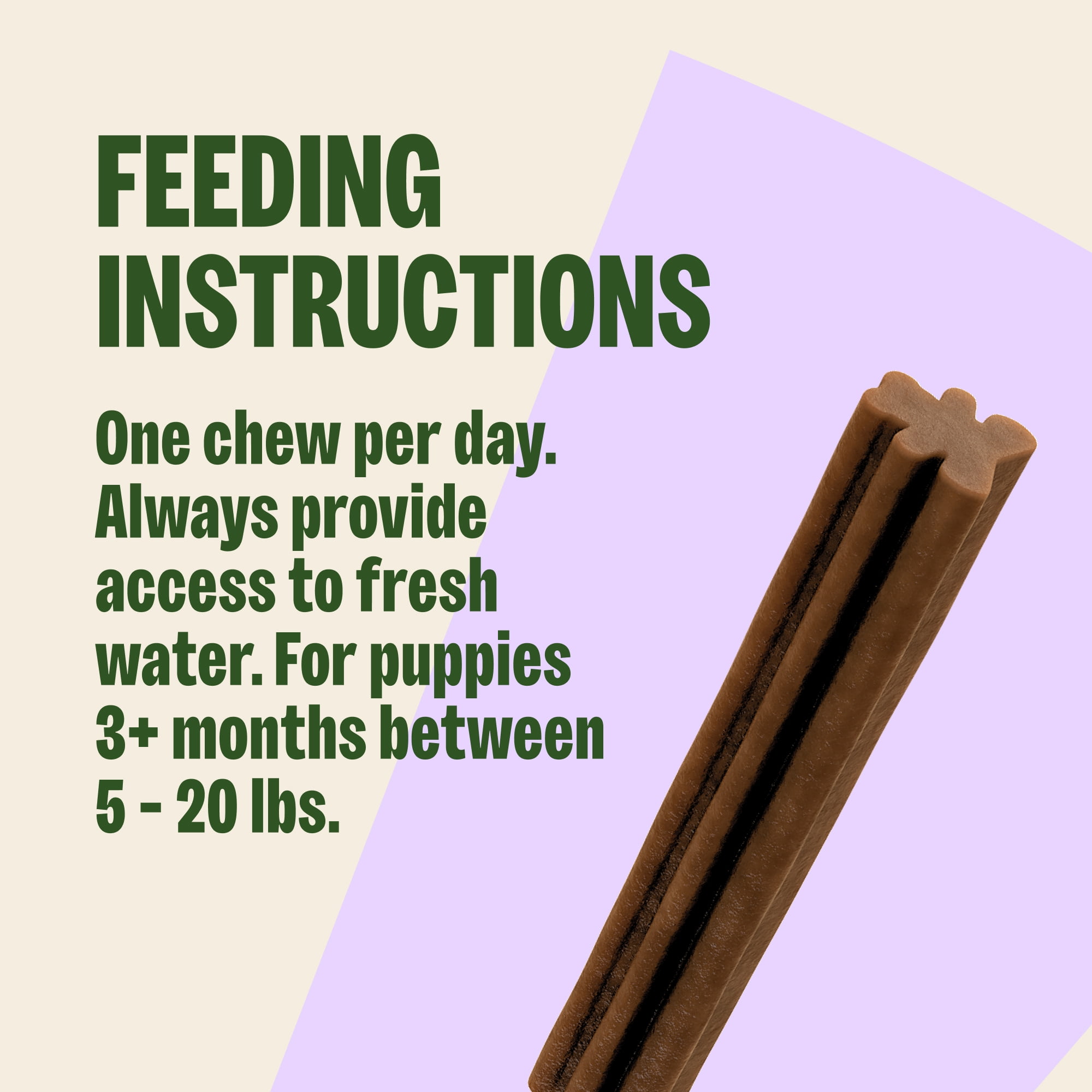 Wellness WHIMZEES Puppy Natural Dog Dental Treat, Chews, Freshens Breath, Extra-Small/Small Size, 7.9 oz Bag, 30 Count