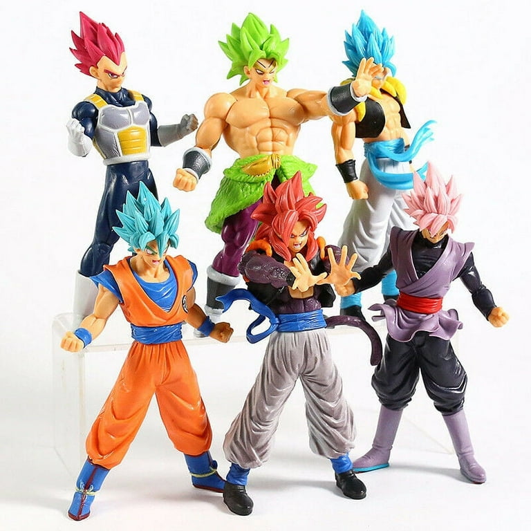 6pcs Dragon Ball Z Figures Set Super Saiyan Goku Son Blue Gokou Vegeta In  Stock