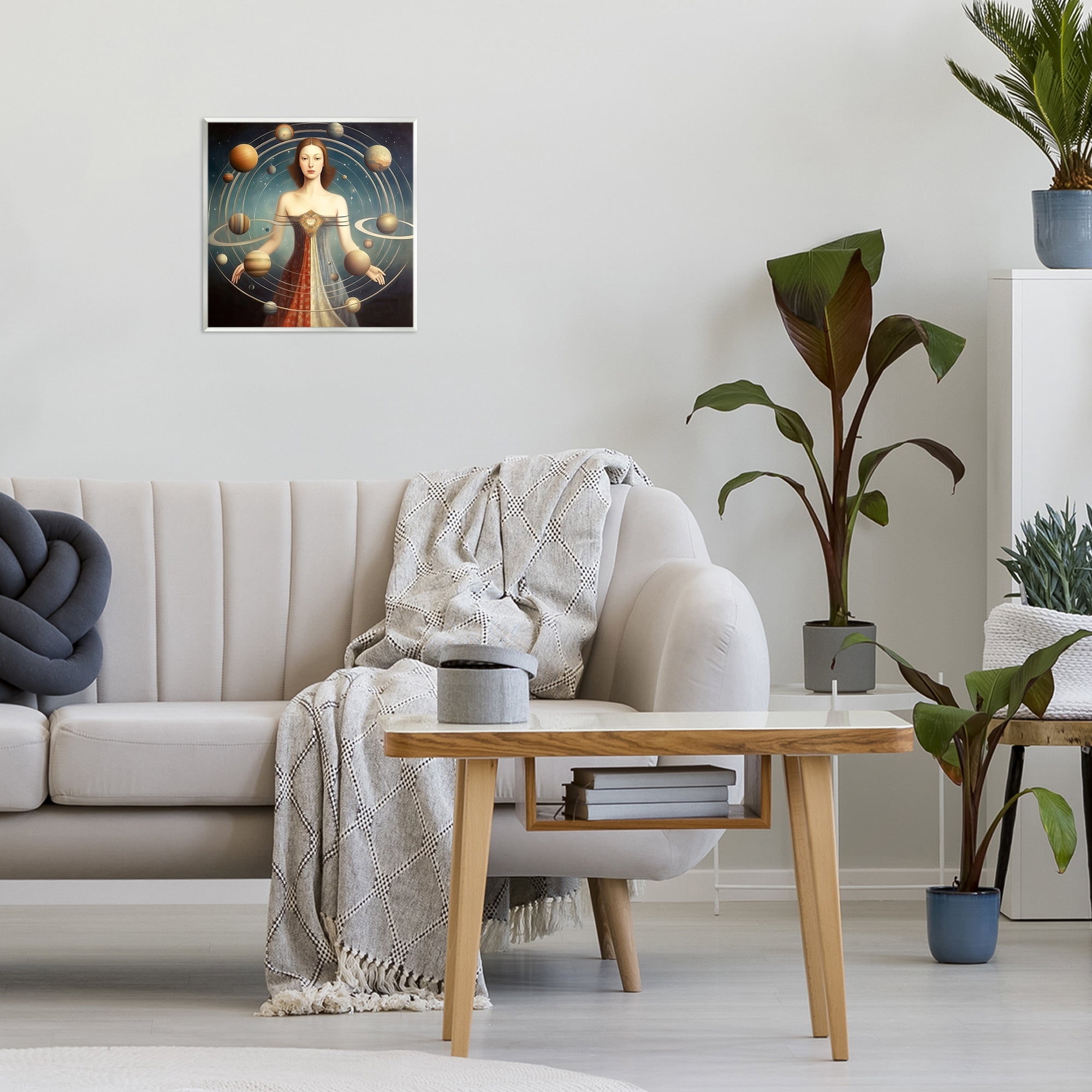 Galactic Orbits Woman Wall Plaque Art, design by Sasha