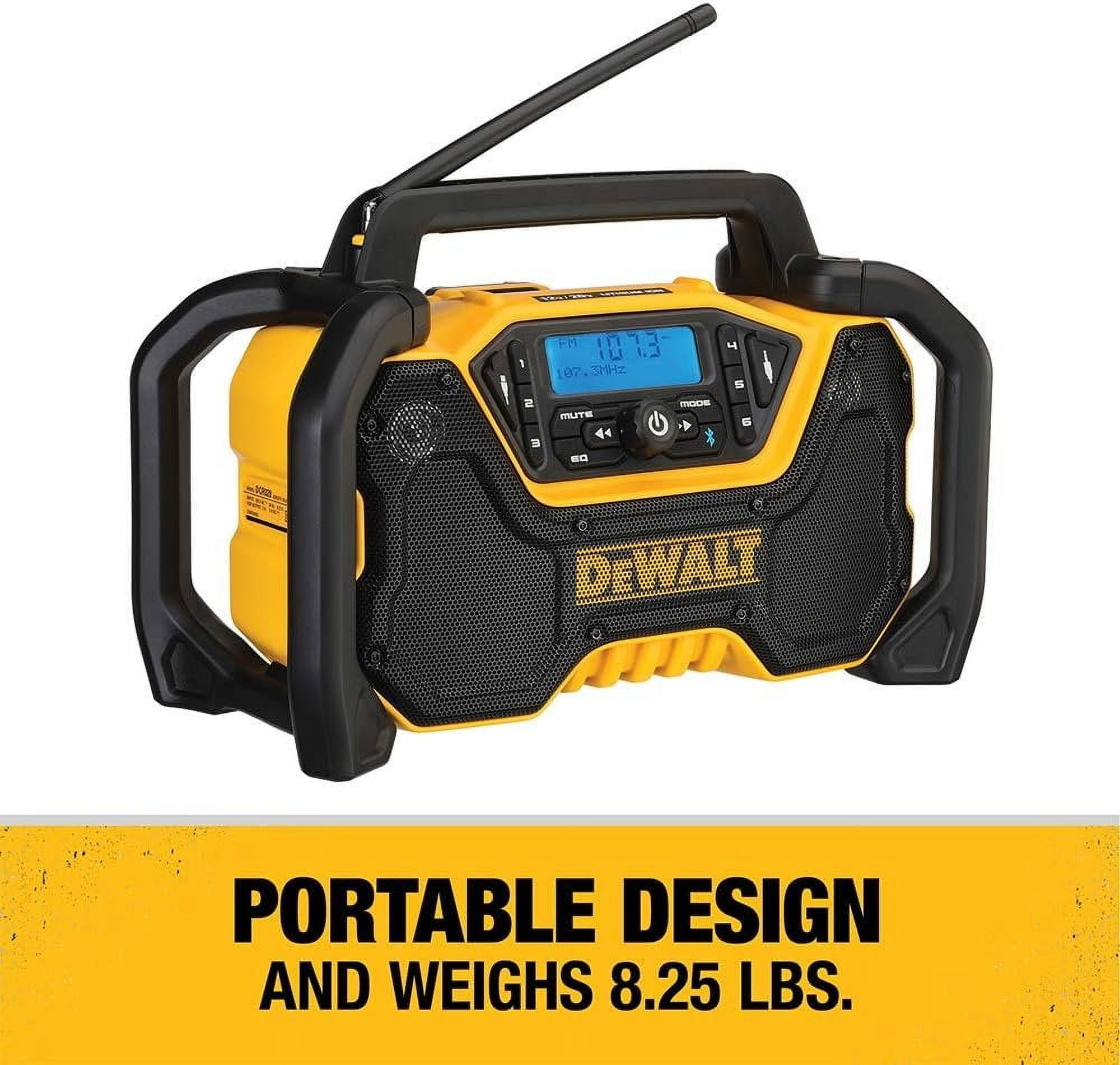 DeWalt Portable 12V/20V MAX Bluetooth Jobsite Radio with USB DeWalt Portable 12V/20V MAX Bluetooth Jobsite Radio with USB
