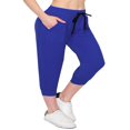 thumbnail image 1 of Pantalon de Jogging Capri Léger pour Femmes avec Poches en Forme de Côtelette de Porc Noir P, 1 of 5