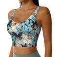 thumbnail image 2 of Rateoe Butterflys Print Womens' Sports Bras Scoop Neck Sports Vest- Padded U Back Seamless High Impact Support, 2 of 7