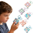 thumbnail image 4 of Mini Pop It Keychain for Anxiety, Keyboard Fidget Cube Clicker Fidget Keychain, 9-In-1 Stress Relief Desk Toys Decompression Button Keyboard With Removable Keycaps,Anxiety Relief Gifts, E, 4 of 6