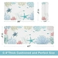 thumbnail image 2 of Coastal Beach Kitchen Rugs Set of 2 Anti Fatigue Kitchen Mat Blue Turtle Kitchen Mats For Floor Non Slip Waterproof Comfort Memory Foam Standing Mat for Office Laundry, 17.3x28+17.3x 47 inch, 2 of 6