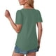 thumbnail image 5 of Tops cortos para mujer,Camiseta de color liso para mujer, cuello redondo, manga corta, mezcla de algodón suave, transpirable, informal, para uso diario, sopatenor, 5 of 8