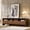 Brown Flat, variant on Papajet 70" Modern TV Stand for TVs Up to 80", Wood TV Console with Curved Profile Design & 2 Storage Cabinets for Living Room, Natural Oak