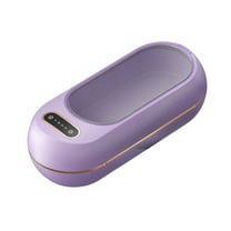 Jewelry Cleaner, 3/5/10 Minutes Ultrasonic Cleaner Machine for Jewelry, Eyeglasses, Rings, Watch Strap, Dentures (Purple)