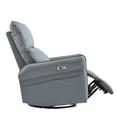 thumbnail image 6 of Power Swivel Rocker Recliner Chair for Adults, 270° Swivel Rocking Recliner Chair,Electric Small Recliners for Small Spaces, Single Sofa Recliner for Living Room, Bedroom,RV (Blue-gray), 6 of 7