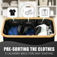 thumbnail image 3 of Bathola Hampers for Laundry Basket with Lid, 160L Extra Large 3 Section Clothes Divided Organizer for Bedroom, Laundry Room, Dirty Clothing Hamper, 3 of 7