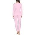 thumbnail image 3 of FOR U DESIGNS Rainbow Cat Pajamas Sets for Women Long Sleeve Pants and Tops Pink Set 2 Piece Size XS Small Lightweight Pjs for Women Set with Pockets Women Sleepwear Set Fall, 3 of 6