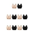 thumbnail image 1 of kurtrusly 2pieces Versatile Performance With Wide Application Sports Bra Seamless black+skin color S 5Set, 1 of 6