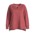 thumbnail image 2 of Terra & Sky Women's Plus Size French Terry Sweatshirt, 2 of 5