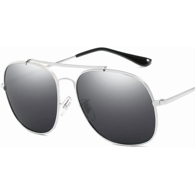 Lunettes de Conduite Rétro Polarisées en Métal pour Hommes (Couleur : D, Taille : Medium)