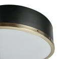thumbnail image 2 of Globe Electric Selina 2-Light Matte Black Flush Mount Ceiling Light with Frosted Glass Shade, 2 of 7