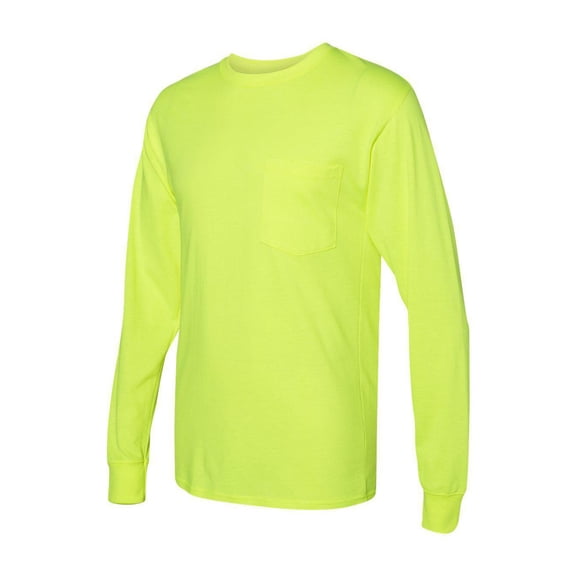 Hanes W120 Men's Long Sleeve Workwear Pocketed Tee
