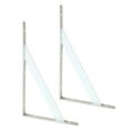 thumbnail image 2 of 2PCS Rustproof Metal Shelves Shelf Bracket Support Corner Rack Supportor DIY Hardware - White, 150x95x2mm, 2 of 10