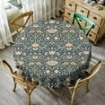 thumbnail image 3 of William Morris Flower Tablecloth, Vintage Boho Style Tree Plant Pattern Table Cover, Water Resistant Wipeable Tablecloths for Kitchen Dinning Room Decor 60", 3 of 6