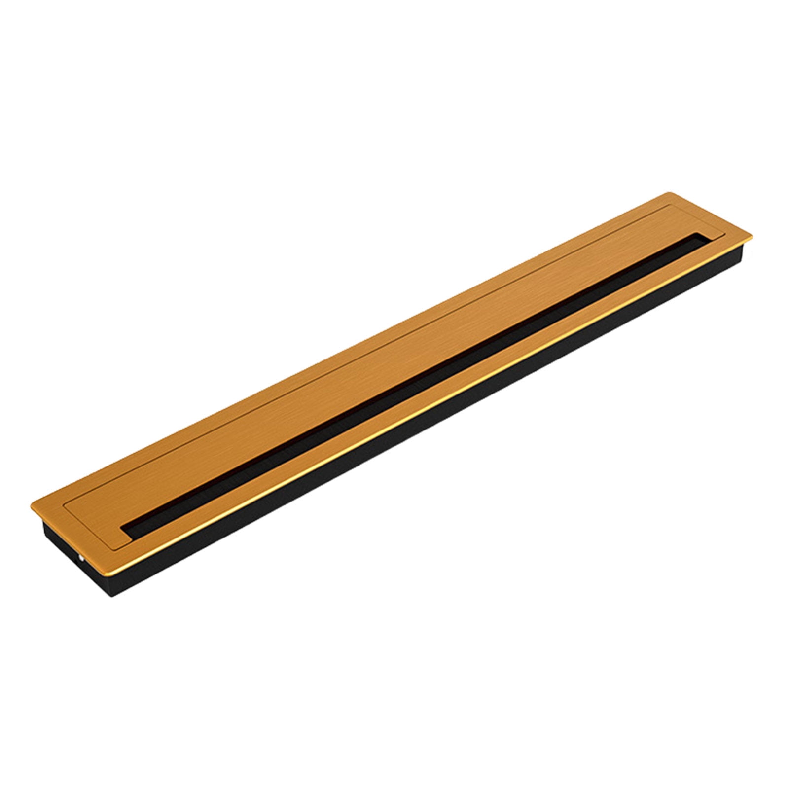 Brushed Aluminum Cable Hole Cover for Desk Rectangle Grommet Thickening Cover for Efficient Cord Management in Offices