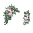 thumbnail image 1 of yuksok 2 Pieces Silk Flower Swag Arch with Leaf Garland for Window Table Backdrop Pink, 1 of 9