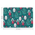 thumbnail image 5 of Dark Teal Christmas Village Pattern Flannel Non Slip Door Rugs,Washable Door Mats Indoor,Decorative Door Mats,Dirt-Resistant and Absorbent Doormat for Entrance,Bedroom,Kitchen,Bathroom,23.5"x16", 5 of 5