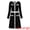 Black, variant on DARING DIVA Women's A-Line Long Sleeve Color Block Dress M Purple Red