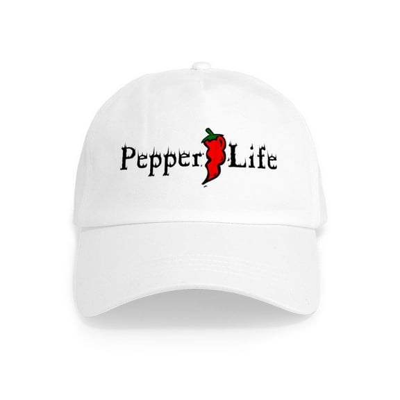 CafePress - Pepper Life Cap - Adjustable 100% Brushed Unisex Casual Cotton Baseball Cap, Beige, 1
