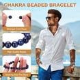 thumbnail image 4 of Tiger Eye Obsidian Bracelet 8mm Handmade Crystal Anxiety Prayer Beaded Bracelet for Women and Men, 6.5-7 Inch, Purple, 4 of 6