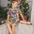 thumbnail image 4 of Balery Butterfly 3 Conjunto de Pijama Infantil de Manga Corta con Estampado – Ropa de Dormir de Algodón Suave-Medium, 4 of 6