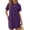 Dark Purple, variant on Nightgowns for Women Cotton Sleep Shirts Tshirt Nightshirt Casual Sleepdress Sleepwear with Pockets