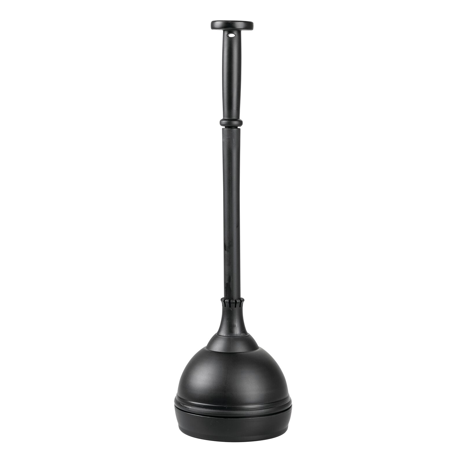 mDesign Compact Plastic Toilet Bowl Plunger with Cover Set for Bathroom
