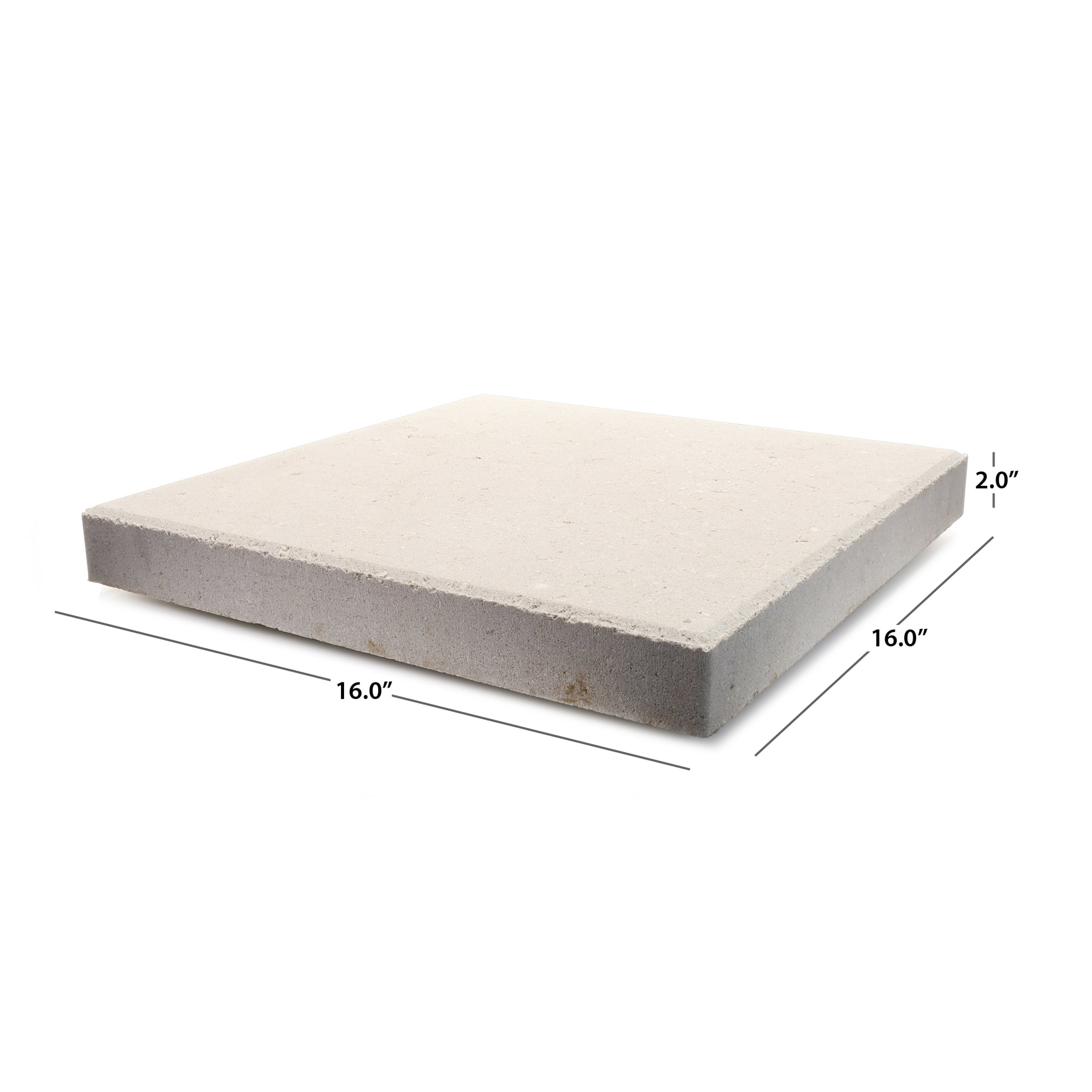 Pavestone 16" Square Limestone (White) Concrete Stepping Stone