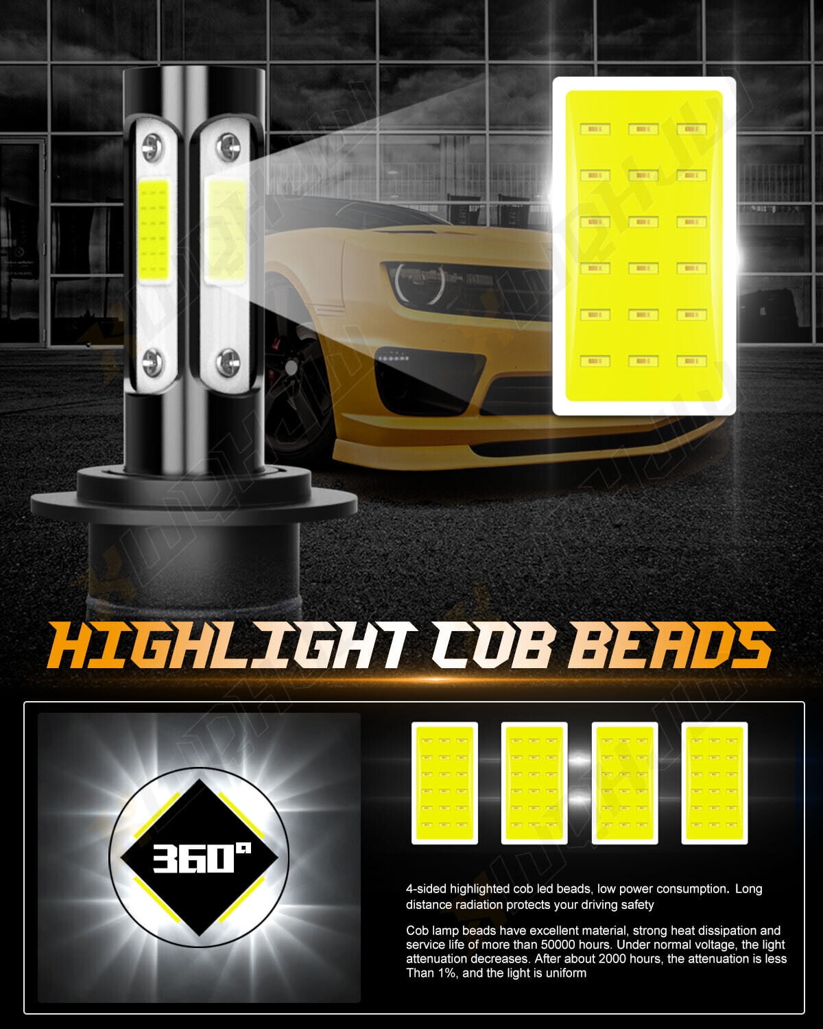 For Subaru Outback 2010-2014 6X LED Headlight High Low Beam Fog Bulbs Combo 6000k White
