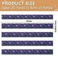 thumbnail image 3 of 5 Rolls Christmas Ribbon 1.5 inch Wide Decorative Ribbon for Gift Wrapping and Holiday Decorations Purple Glowing Butterflies, 3 of 7