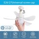 thumbnail image 3 of Led Ceiling Fan Light E27 with Remote Control for Dimming, Suitable for Living Room, Study, Household Use, 85-265V, 3 of 5
