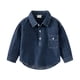 thumbnail image 1 of Gibobby Blusa Casual Para Niños Camisa sólida de manga larga para bebés y niñas, ropa de otoño e invierno para niños(Azul marino, 2-3 Años), 1 of 4