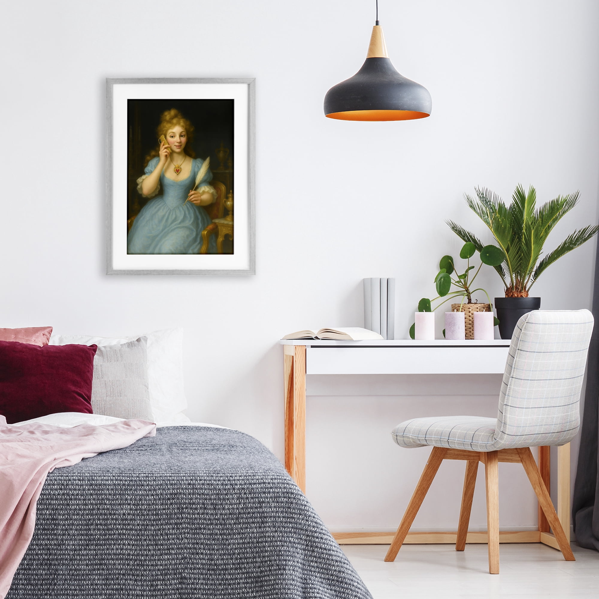 Stupell Industries May I Take A Message Gray Framed Print Under Glass, design by Grotto Studios