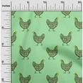 thumbnail image 2 of oneOone Viscose Chiffon Sea Green Fabric Rooster Cock Fabric For Sewing Printed Craft Fabric By The Yard 42 Inch Wide, 2 of 4