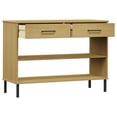 thumbnail image 3 of vidaXL Console Cabinet with Metal Legs Brown Solid Wood Pine OSLO, 3 of 5