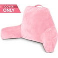 thumbnail image 2 of Standard+ Husband Pillow Pink Cover MicroPlush Fiber Case, Soft Easy-Care & Wash Fabric Designed, Generous Back & Side Pockets - Big Long Zipper for Remove, A Perfect Fit for Your Reading Bed Rest, 2 of 8