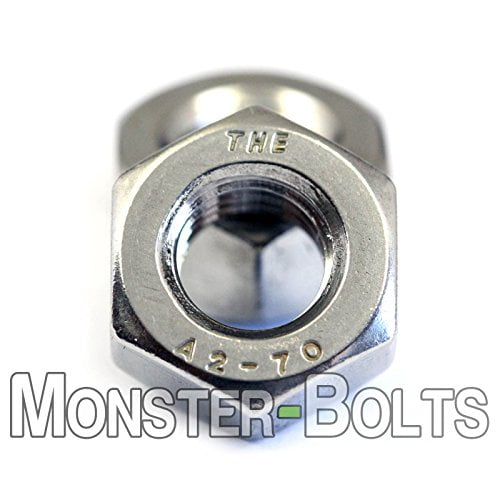 HEX NUTS DIN 934 M10-1.50 / 10mm A2 Stainless Steel Coarse Thread Qty 10 