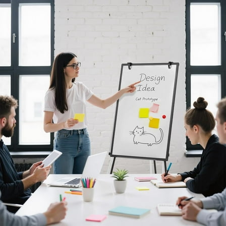 Whiteboard Easel 36 x 24 Inches, Magnetic White Board Dry Erase, Porbable Boards Height Adjustable, Dry Erase Board with Stand for School, Office and Home, Silver Aluminium Frame, Black