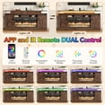 thumbnail image 3 of ANPOO 70.9" Farmhouse Fireplace TV Stand with 36" Electric Fireplace, LED Light & Sliding Barn Doors, Entertainment Center Fits Up to 80 Inch TV, Rustic Media Console for Living Room, 3 of 9